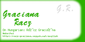 graciana racz business card